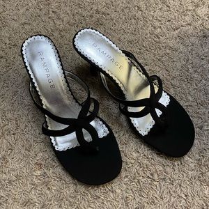 Rampage Moira Heels- Black Stretch- Women’s 9.5